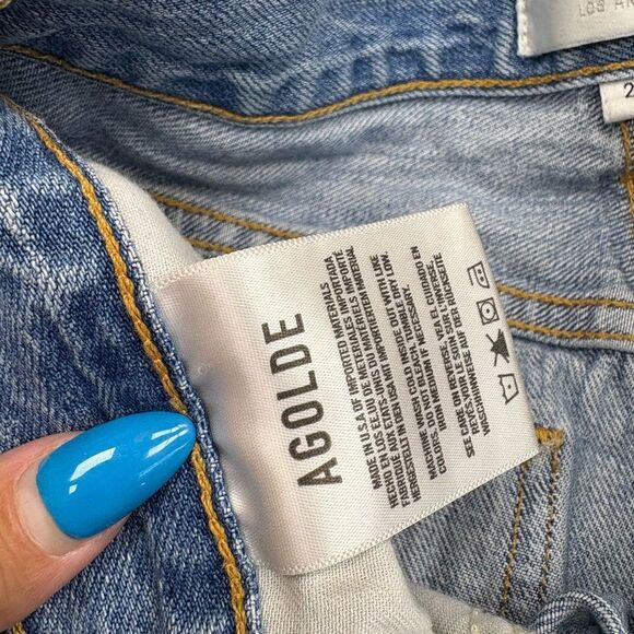 AGOLDE Jamie High Rise Classic Jean Distressed 23 light Wash - Picture 6 of 8